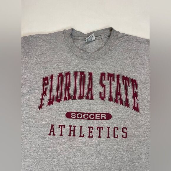 VINTAGE Florida State Soccer Athletics T-shirt Men Large USA 90s Single Stitch - Picture 2 of 7